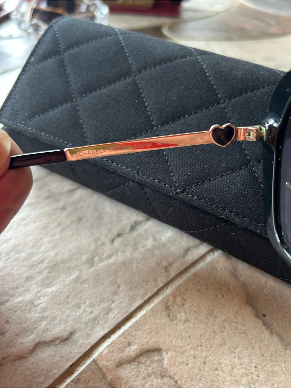 CHANEL Black Oversized Square Gradient Sunglasses